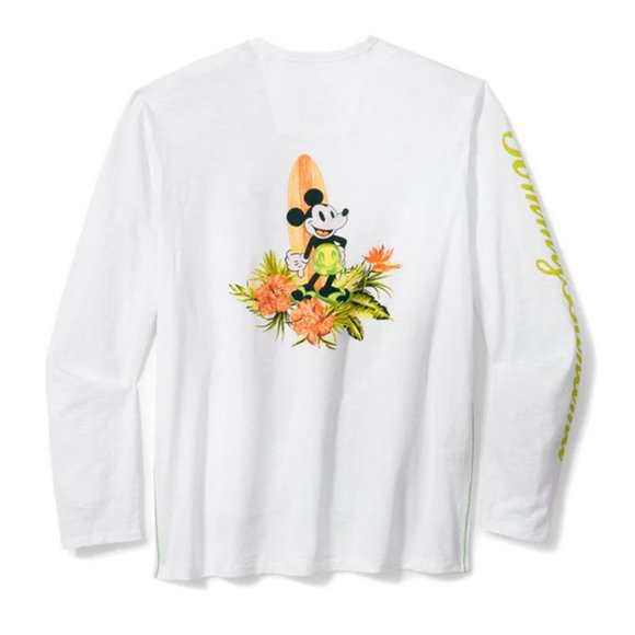 Tommy Bahama Big & Tall Happiest Surf On Earth Disney Long Sleeve T-Shirt NWT - Picture 2 of 16